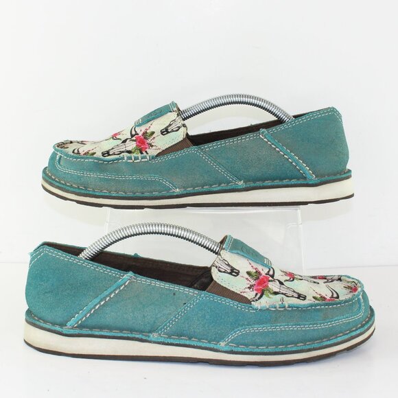 Ariat Western Suede Loafer Slip On Shoe (8.5 US) - Picture 4 of 9